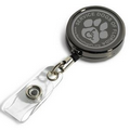 30" Cord Gunmetal Colored Solid Metal Retractable Badge Reel & Badge Holder (Multicolor Vinyl Label)